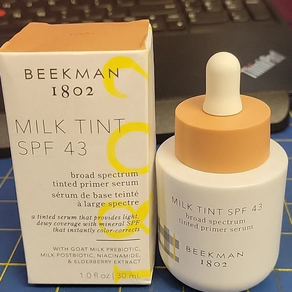 Beekman 1802 Milk Tint SPF 43 Primer with Tan New In Box 30ml